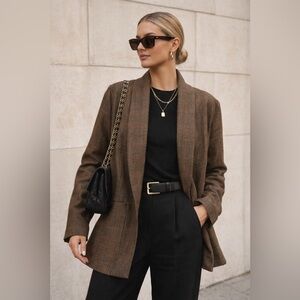 Brown Women's Blazer Coat